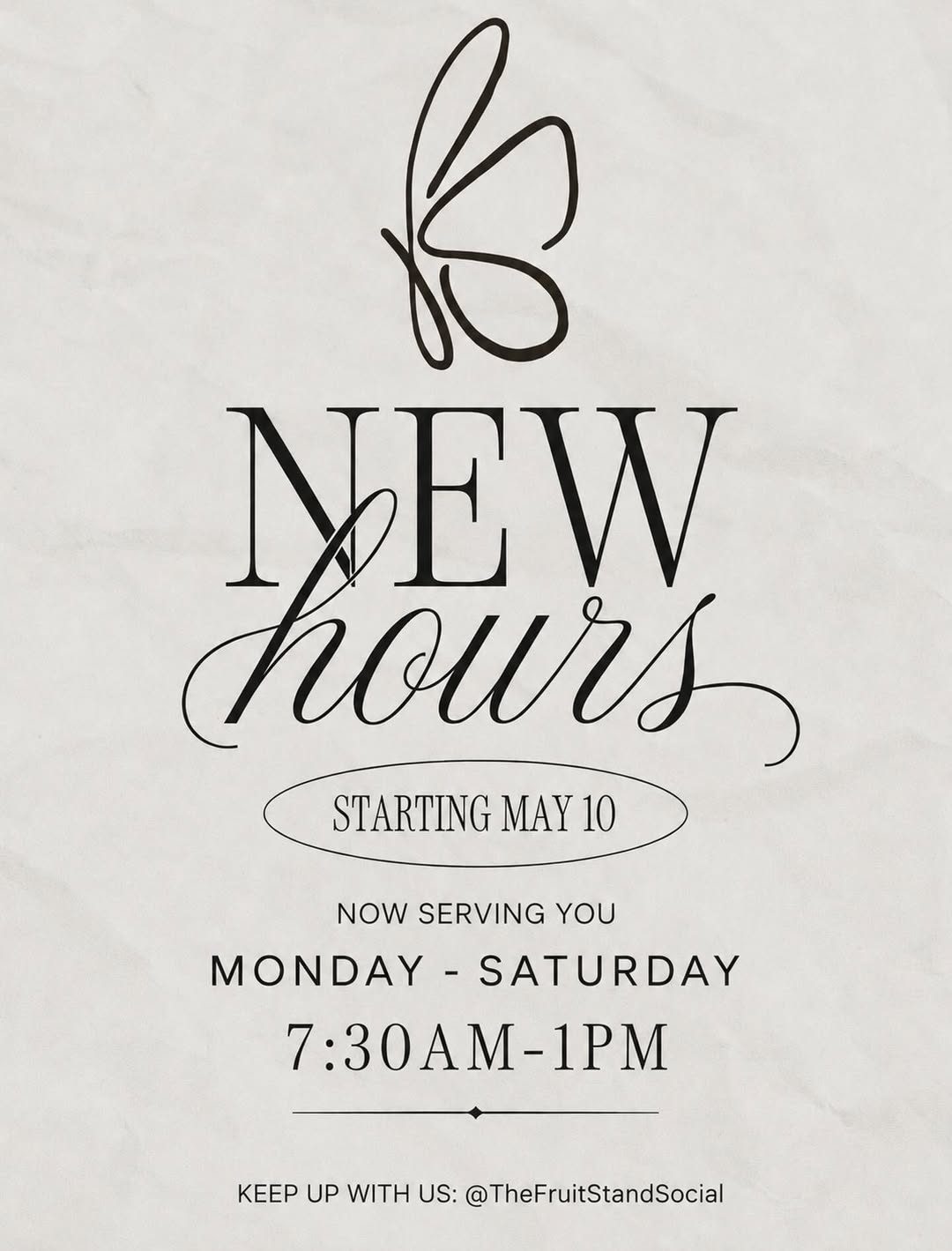 The Fruit Stand hours of operation