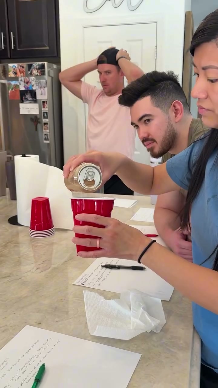 Friends tasting Olive Grove bottled coffee together