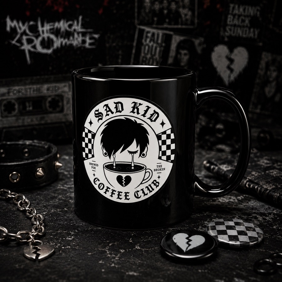 OG Sad Kid black 15oz mug